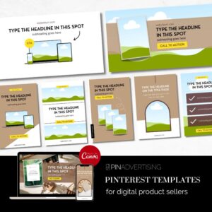 pinterest templates for digital product sellers